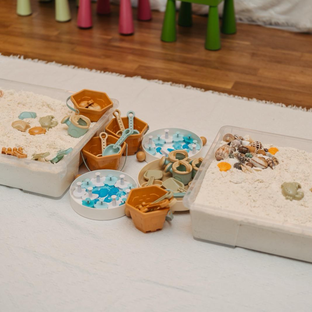 Taste-safe Sand Sensory bins - good for 10 pax